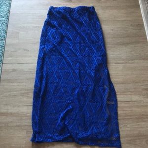 Beach cover up skirt. Blue. Fits like size medium.